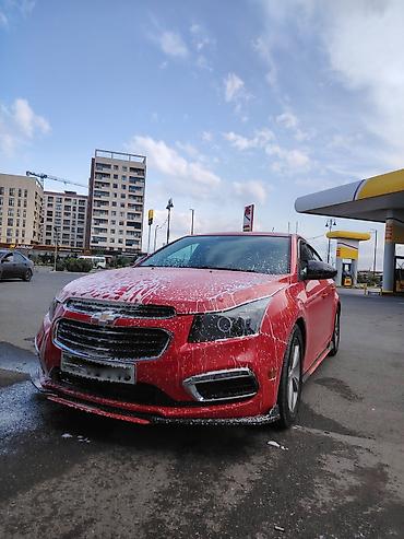 turbo az uvaz: Chevrolet Cruze sedan – parlaq qırmızı rəngdə, tam bədən kiti və idman — 3