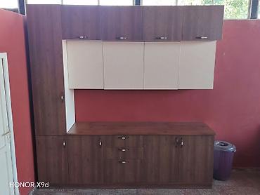 тумба для кухни: Mətbəx mebeli membran hündürlüyü 260sm uzunluq 265sm vitrin mebel idi — 1