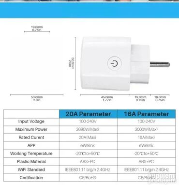 Elektro materijal: WiFi Utikač eWelink Smart Pow 20A (Garancija) 🔌🌐 Fiskalni račun i — 4