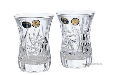 xrustal stekan: Çay dəsti, Xrustal, Bohemia, 6 nəfərlik, Çexiya — 2