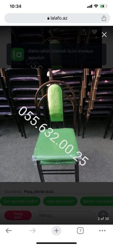 Bağ, çöl oturacaqları: Yeni, Sadə stul, Metal, Belarusiya — 16