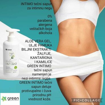 Nega kože: GREEN INTIMO tečni sapun namenjen je nezi intimne regije. Zahvaljujući