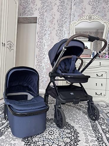 коляска kidillo: Коляска, цвет - Голубой, Б/у — 2