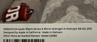 часы apple watch 9: Apple Watch Series 9, 45 мм, модель A2980 (MR9A3CH/A). Цвет Midnight — 3
