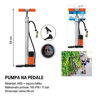 KMT Pumpa sa manometrom 2001315 Opis: Nožna pumpa za brzo i