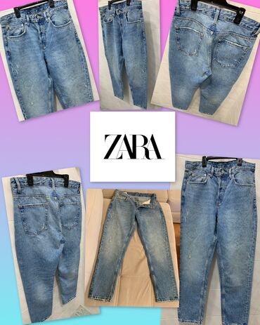 cins şalvar kişi: Джинсы, Zara, M (EU 38), цвет - Голубой