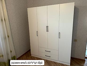 gul sekilleri: Məhsul: 4 qapılı paltar şkafı Ölçü: 1.60 m (eni) x 2.00 m (hündürlük) — 8