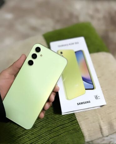 Samsung Galaxy A34 5G, Новый, 128 ГБ, цвет - Зеленый, 2 SIM