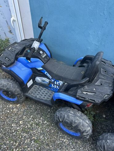 детские машинки для картинга: Uşaq üçün elektrikli ATV tipli kvadrotsikl - Rəng: mavi-qara -