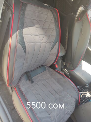 дом на калесах: Чехлы Велюровые, С подушкой, цвет - Черный, Universal Seat cover