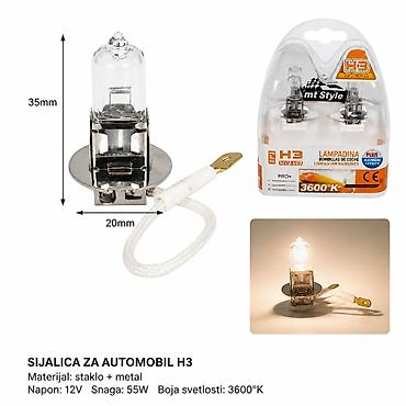 KMT H3 halogena auto sijalica, bela – 2000229 - Tip: H3 halogena