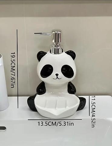 noutbuklar yeni: • SİFARİŞLƏ GƏTİRİLİR 🛍️ • Panda formalı 2‑in‑1 maye sabun dispenseri — 2