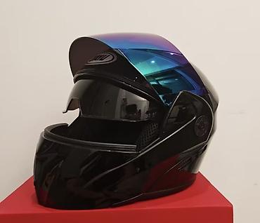 moto r15: Motosiklet dəbilqəsi, 2-ci şəkildəki açılıb-bağlanan mat Qara model — 5