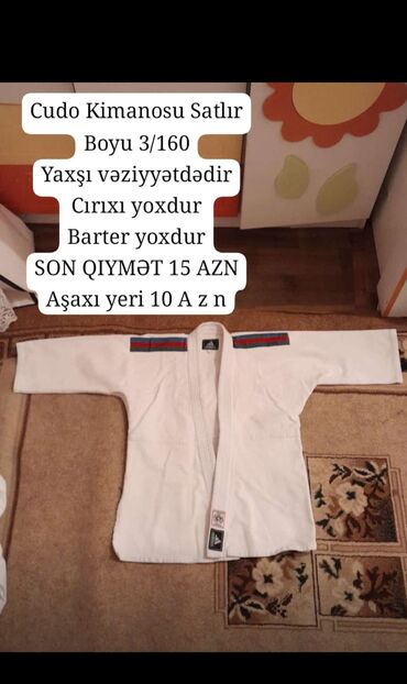 idman kəməri: Salam Cudo kimanosu satlır 10azn boyu 3/160 hec bir prablemi yoxdur