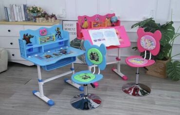 Другая мебель: Многофункциональный детский стол и стул с регулируемой высотой — 13