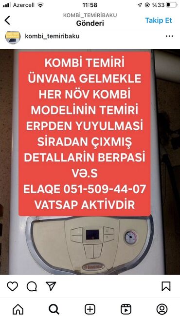 kombi sisteminin cekilmesi: Kombilerin Temiri & Ataplenilerin yuyulması 0515094407