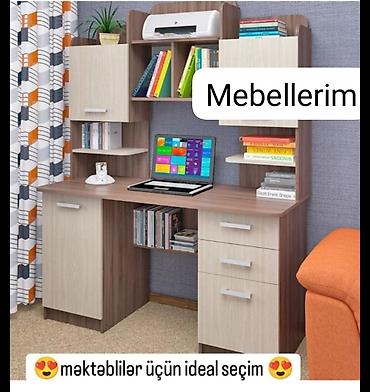 embawood dolab: Düz masa, Stulsuz, Polkalı, Siyirməli, Azərbaycan, Teksturalı laminat — 1