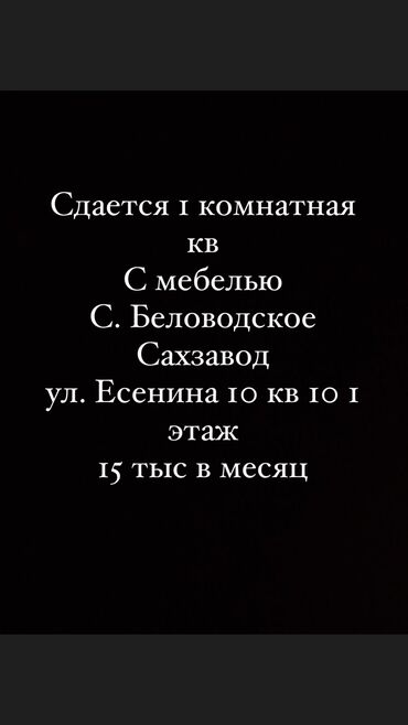 снять квартиру без риэлтора: 1 комната, 30 м², 1 этаж