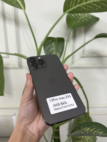 оперативная память ddr4 8gb: IPhone 13 Pro Max, Колдонулган, 256 ГБ, Graphite, Коргоочу айнек, Каптама, 86 %