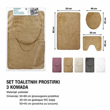 KMT Trodelni set mekanih prostirki za toalet, lučni dezen 298306