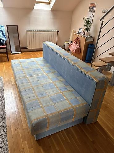 Furniture: Rasklapanje trosed/krevet sa sandukom za posteljinu - Model: trosed — 1