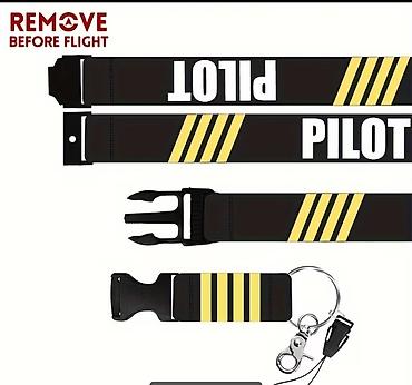 Digər aksesuarlar: Aviator mövzulu boyun ilgəyi (lanyard) - Dizayn: qara zəmində sarı — 8
