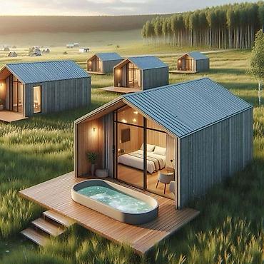 Tikinti işləri: A-Frame layihəsi tikintisi müxtəlif konstruksiya variantları üzrə icra — 5