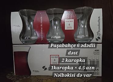 Stəkanlar: Qədəhlər, Şüşə, 12 ədədli dəst, Türkiyə — 1