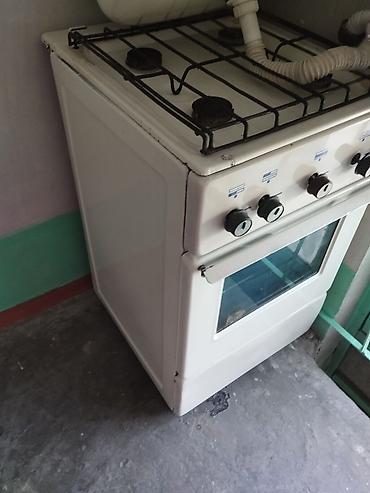 Газовая печь, Б/у, Напольная, цвет - Белый, Полная оплата