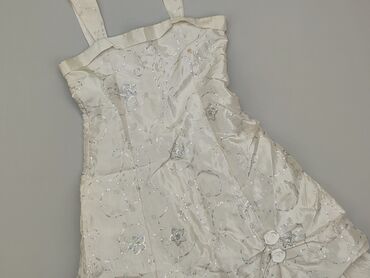 biała cekinowa sukienka: Dress, 8 years, 122-128 cm, condition - Fair