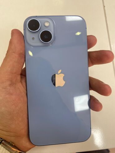 Apple iPhone: IPhone 14, 128 GB, Blue Titanium, Zəmanət, Barmaq izi, Simsiz şarj