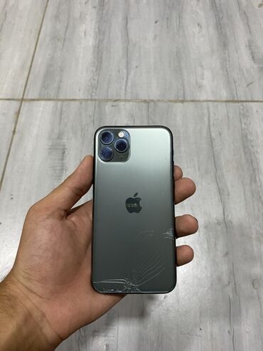 IPhone 11 Pro, Matte Midnight Green, Битый