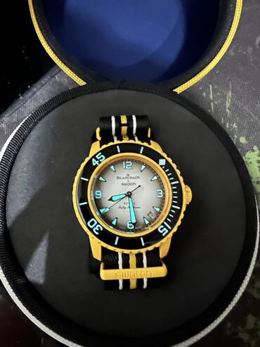 ми банд 4: Swatch x Blancpain Pacific Ocean (под заказ) Часы оригинал. Куплен у