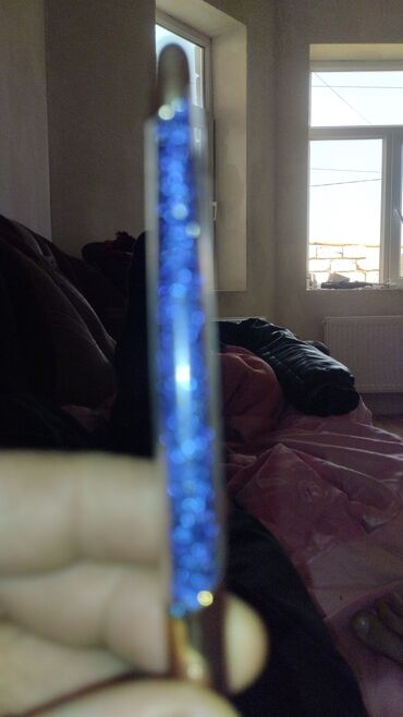 Qələmlər: Büllur daşlarla bəzədilmiş dekorativ qələm - Gövdə: şəffaf akril — 7