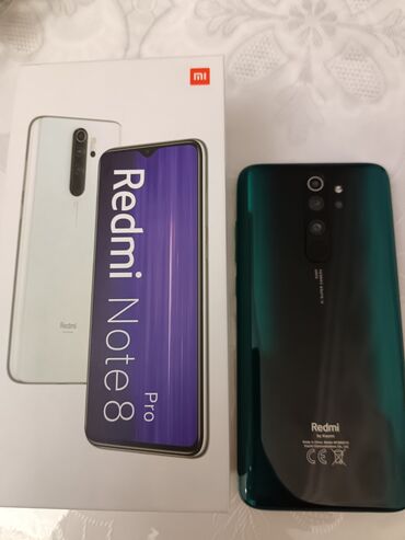 Xiaomi: Xiaomi Redmi Note 8 Pro, 64 ГБ, цвет - Зеленый, 
 Отпечаток пальца, Две SIM карты, Face ID