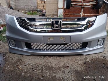Автозапчасти: Передний Бампер Honda 2008 г., Б/у, цвет - Серебристый, Оригинал