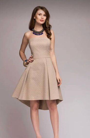 dress: Вечернее платье, Коктейльное, Средняя модель, Без рукавов, Открытая спина, S (EU 36)