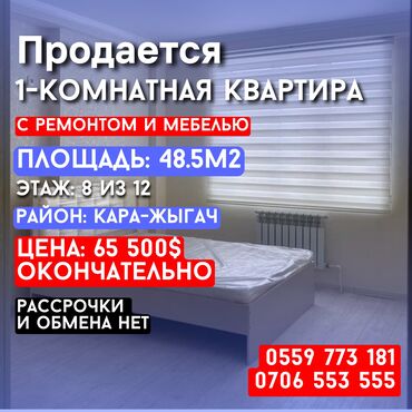 Продажа квартир: 1 комната, 48 м², Элитка, 8 этаж, Евроремонт