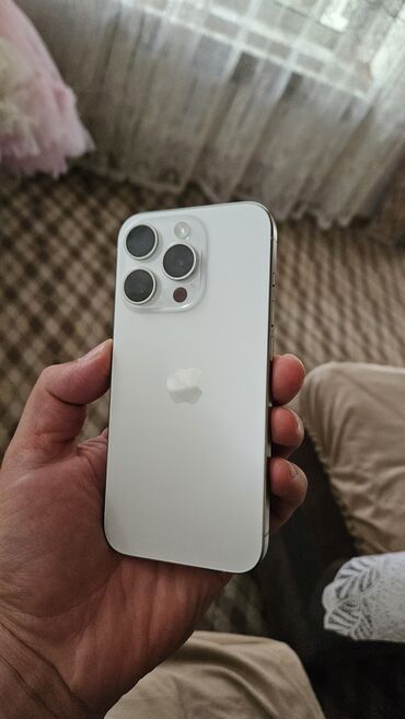 телефоны редми 12: IPhone 15 Pro, Б/у, 256 ГБ, White Titanium, Чехол, 86 %