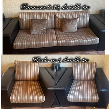 Yataq otağı dəstləri: İşlənmiş, Divan, 2 kreslo