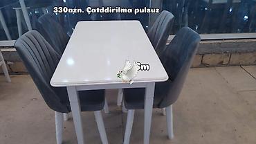 Mətbəx üçün, Yeni, Açılmayan, Dördbucaq masa, 4 stul lalafo.az -da Mətbəx üçün, Yeni, Açılmayan, Dördbucaq masa, 4 stul