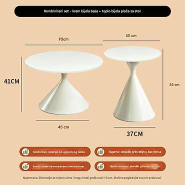 Stolovi: Kombinirani set klub-stolova – moderni stožasti dizajn Opis: - — 7