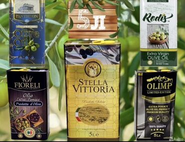 продукты для суши оптом: Оливковое масло в жестяных канистрах 5 л. Представлены разные бренды и