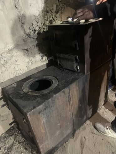 отопительные печ: Металлическая печь длительного горения с варочной поверхностью -