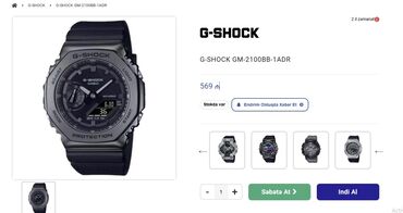 Qol saatları: Yeni, Qol saatı, G-Shock, rəng - Qara