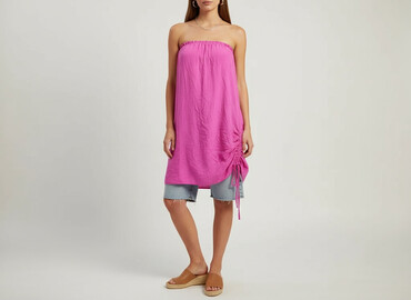 sandały na słupku fuksja ccc: Women`s dress, size S