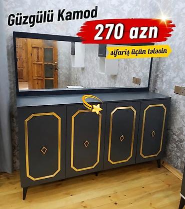 diplomat guzgu: Güzgülü kamod - Model: 4 qapılı kamod + iri ölçülü divar güzgüsü - — 1