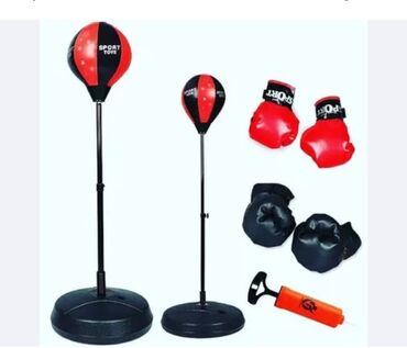 спортивное оборудование: Детский боксерский набор "SPORT TOYS" включает в себя регулируемую по