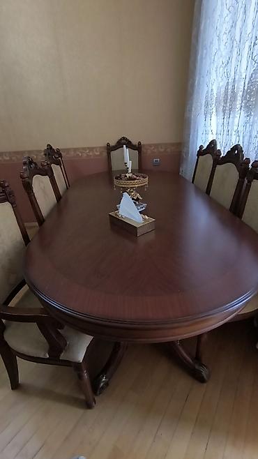 islənmis stullar: Qonaq otağı üçün, İşlənmiş, Açılmayan, Oval masa — 4