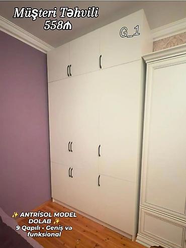 Ev üçün mebel: ANTRİSOL MODEL DOLAB - 9 qapılı, yuxarı antrisol bölməsi ilə - Geniş — 1